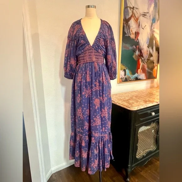 floral dresses for women maxi Petal and Pup Women's Tully Maxi Dress - Berry Floral